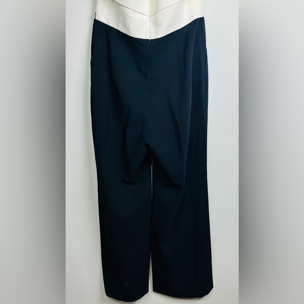 Ted Baker NWT Textured Color Block Kiyes Strapless Black Wide Leg Jumpsuit - Picture 7 of 16